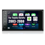 Navigatie Android, 4GB RAM 64GB ROM, Ecran tactil de 7 inchi, Android Auto & Carplay, Dedicata pentru Toyota RAV4 Corolla Prado Hilux Land Cruiser 100