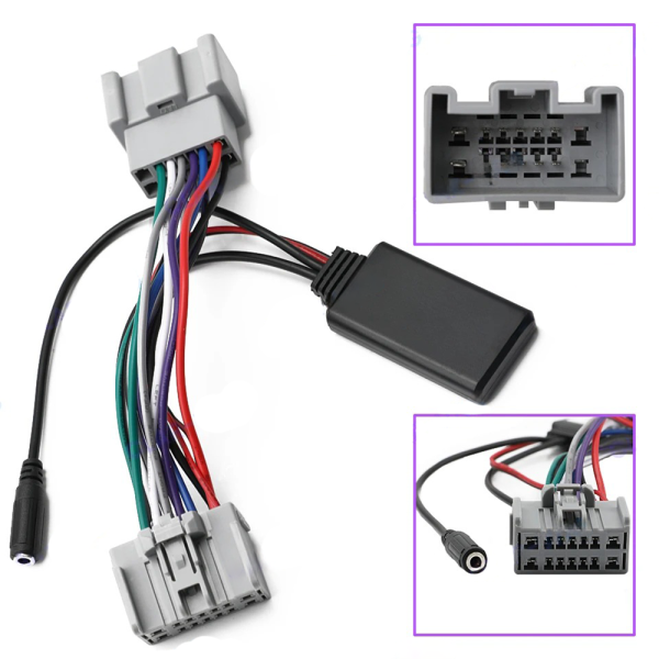 Adaptor Modul Bluetooth AUX IN Handsfree Microfon Volvo S40 V40 V50 V70 S60 S70 S80 C30 C70 XC70 XC90 - imagine 2