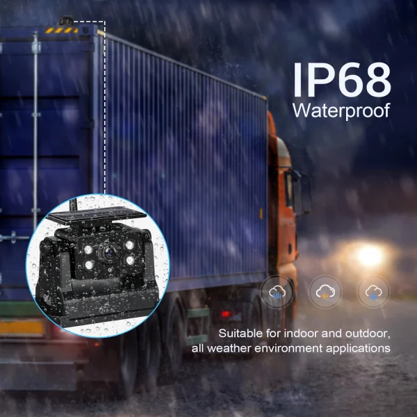 Set Kit Camera Marsarier Wireless cu Încărcare Solară si Monitor HD IPS de 7 inch DVR Integrat pentru TIR, Camion, Autobuz, Utilaje agricole - imagine 11