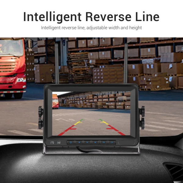 Set Kit Camera Marsarier Wireless cu Încărcare Solară si Monitor HD IPS de 7 inch DVR Integrat pentru TIR, Camion, Autobuz, Utilaje agricole - imagine 16