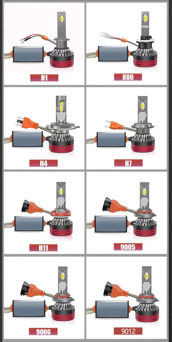 Set 2 becuri LED H7 CANBUS Auto M10PRO 6500K 24000 lumeni 130W - imagine 14