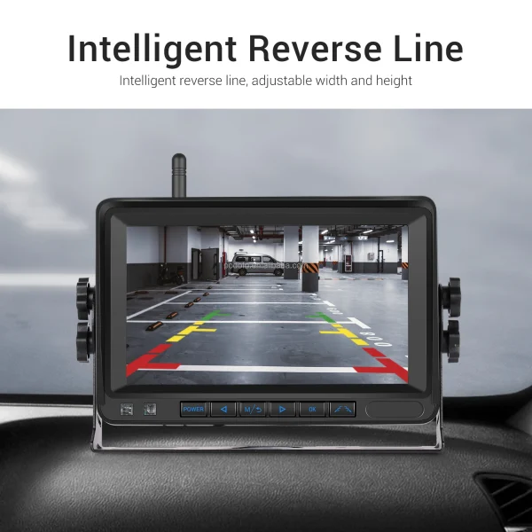 Set Kit Camera Marsarier 1080P HD Wireless, Night Vision + Monitor de 7 inchi IPS pentru vehicule de mare tonaj, Camion, Autobuz, Alimentare Bricheta - imagine 10
