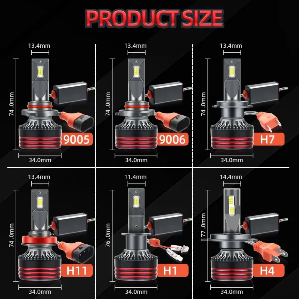 Set 2 becuri LED H7 CANBUS Auto V10 Premium 6500K 50000 lumeni 130W - imagine 12