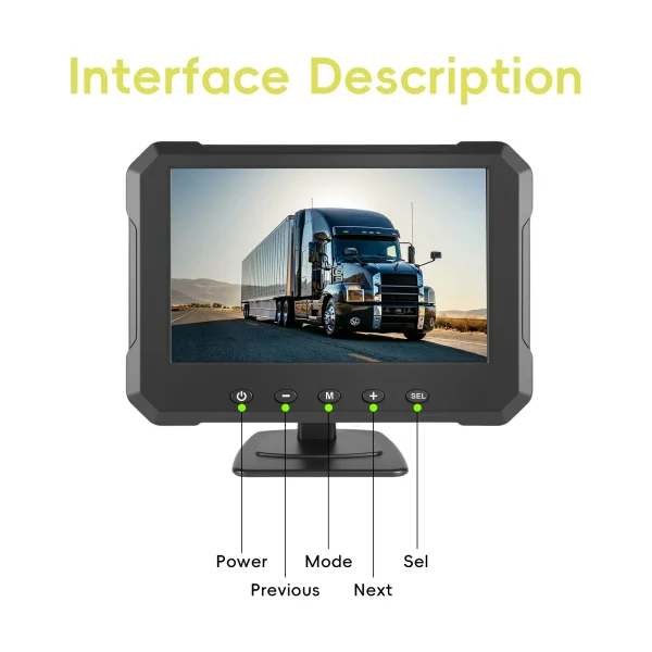 Set Kit Camera Marsarier pentru Placuta de Inmatriculare si Monitor de 5.0 inch, Conexiune FIR 8M, Alimentare Bricheta sau Directa - imagine 9