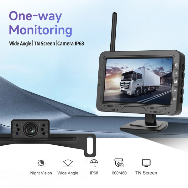 Set Kit Camera Wireless Marsarier pentru Placuta de Inmatriculare si Monitor TN de 4.3 inch, Alimentare Bricheta - imagine 11