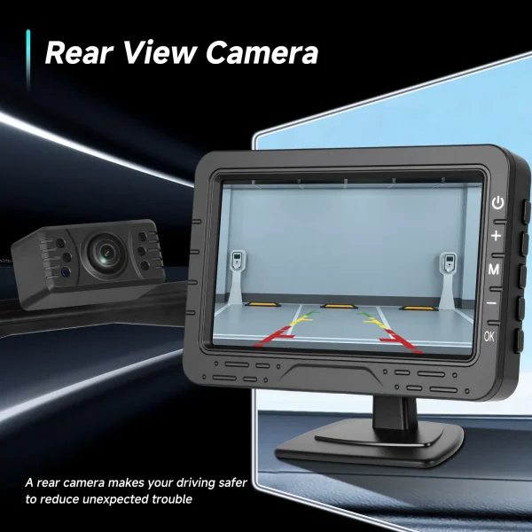 Set Kit Camera Wireless Marsarier pentru Placuta de Inmatriculare si Monitor TN de 4.3 inch, Alimentare Bricheta - imagine 2