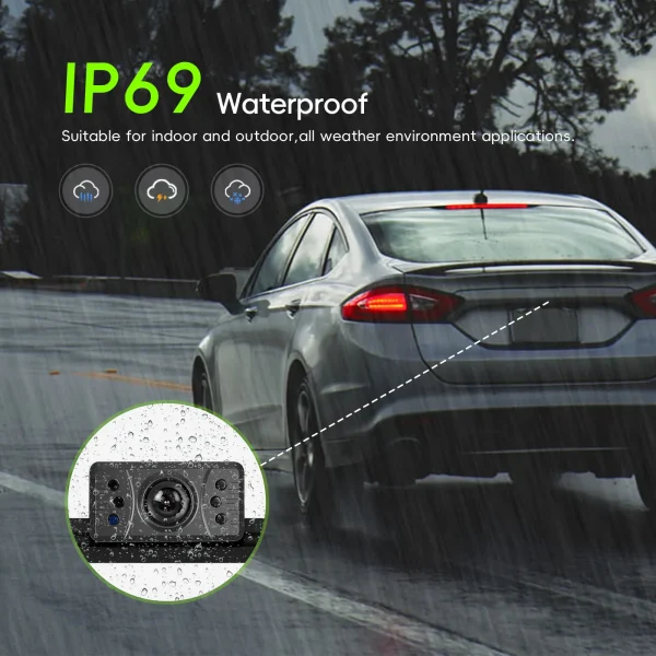 Set Kit Camera Marsarier pentru Placuta de Inmatriculare si Monitor de 5.0 inch, Conexiune FIR 8M, Alimentare Bricheta sau Directa - imagine 6