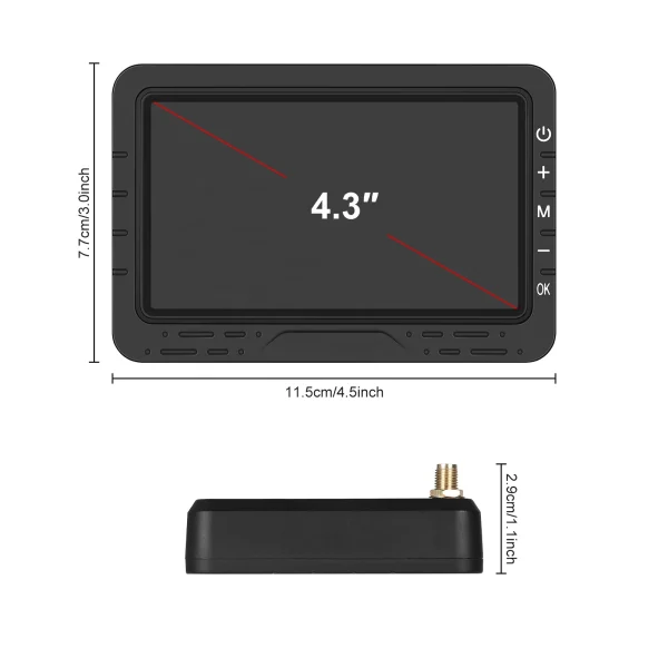 Set Kit Camera Wireless Marsarier pentru Placuta de Inmatriculare si Monitor TN de 4.3 inch, Alimentare Bricheta - imagine 5