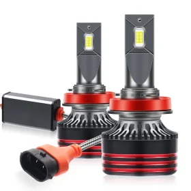 Set 2 becuri LED H8/H9/H11 CANBUS Auto V10 Premium 6500K 50000 lumeni 130W